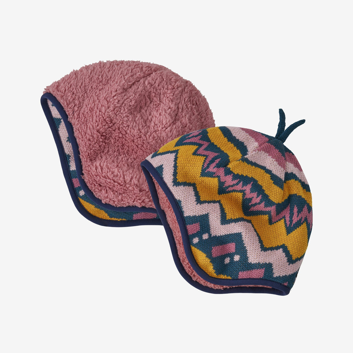 Baby Reversible Beanie - Lofoten Geo Knit Sound Blue by Patagonia Accessories Patagonia