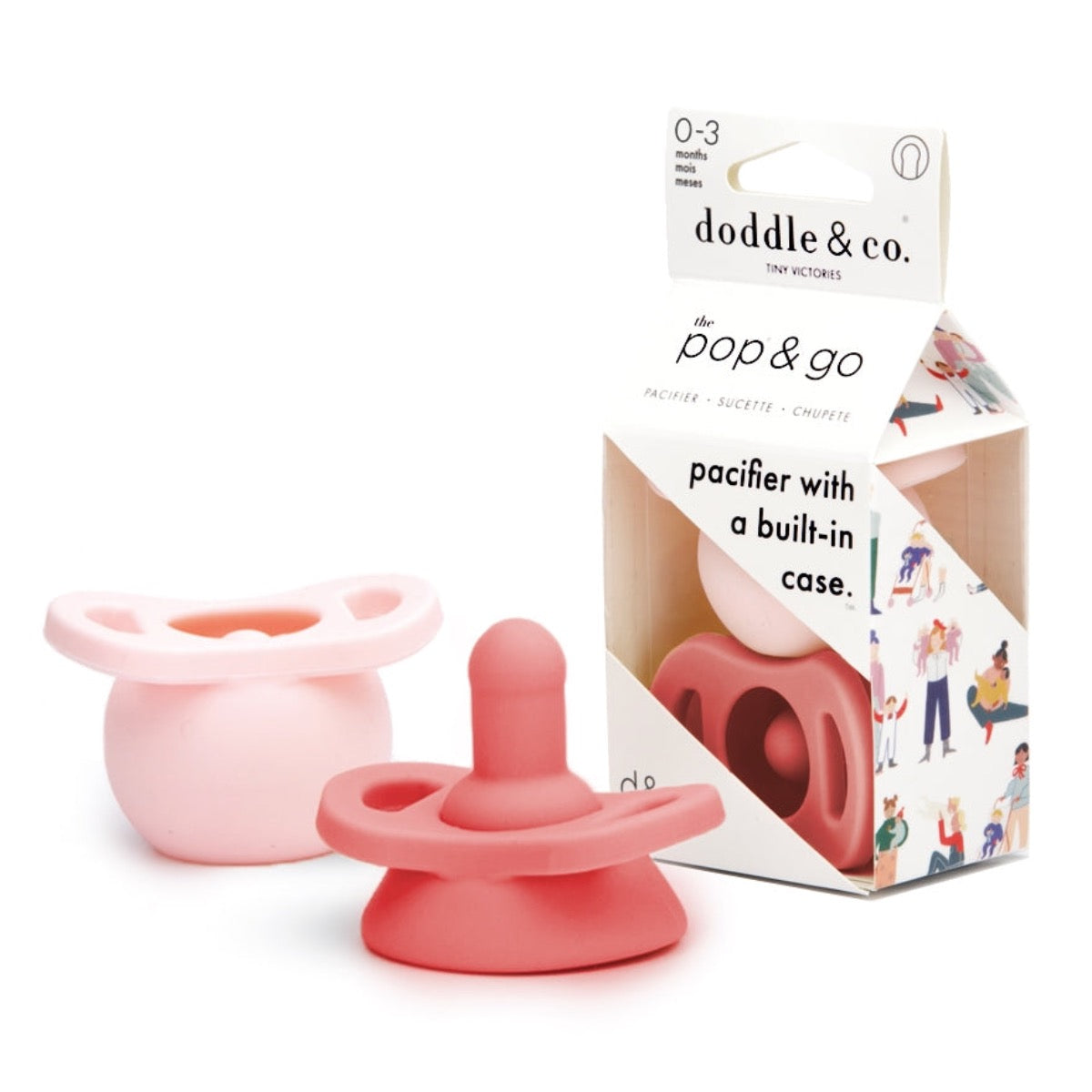The Pop & Go 2pk - Make Me Blush + Just Peachy by Doddle & Co Infant Care Doddle & Co Stage 1 (0-3M)