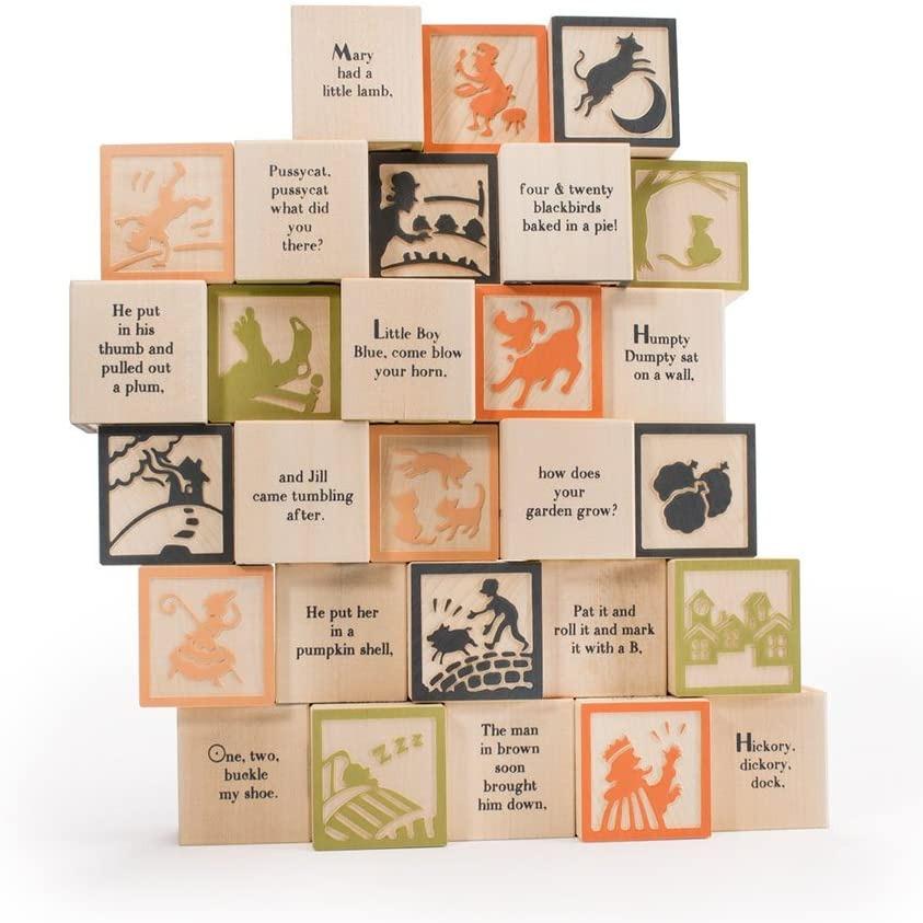 Nursery Rhyme Wooden Blocks by Uncle Goose Toys Uncle Goose
