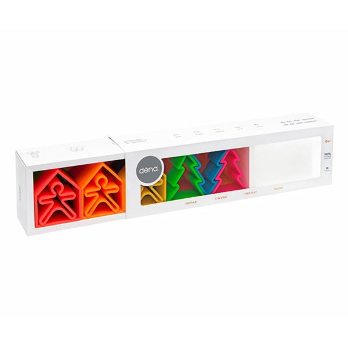 Kids, Houses + Trees 6pk - Neon by Dëna Toys Dëna