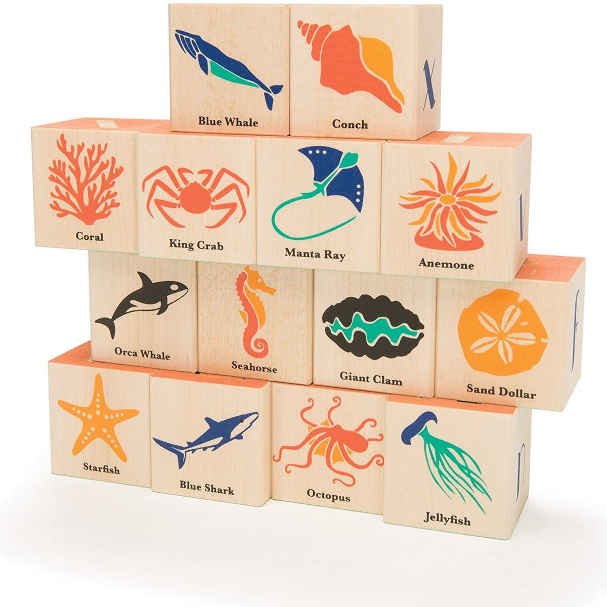 Ocean Wooden Blocks by Uncle Goose Toys Uncle Goose