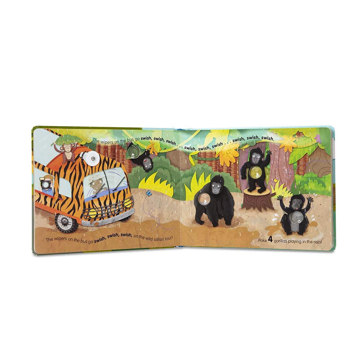 Poke-A-Dot Book - The Wheels on the Bus Wild Safari Books Melissa + Doug