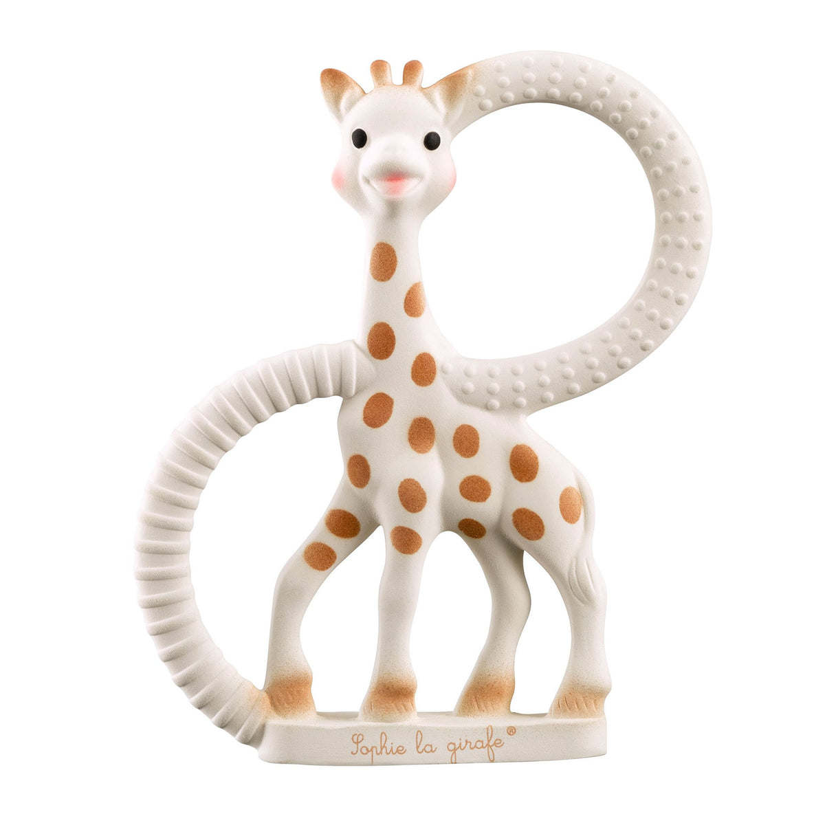 So Pure Sophie Teether With Ring Handles - Vanilla by Vulli Toys Vulli