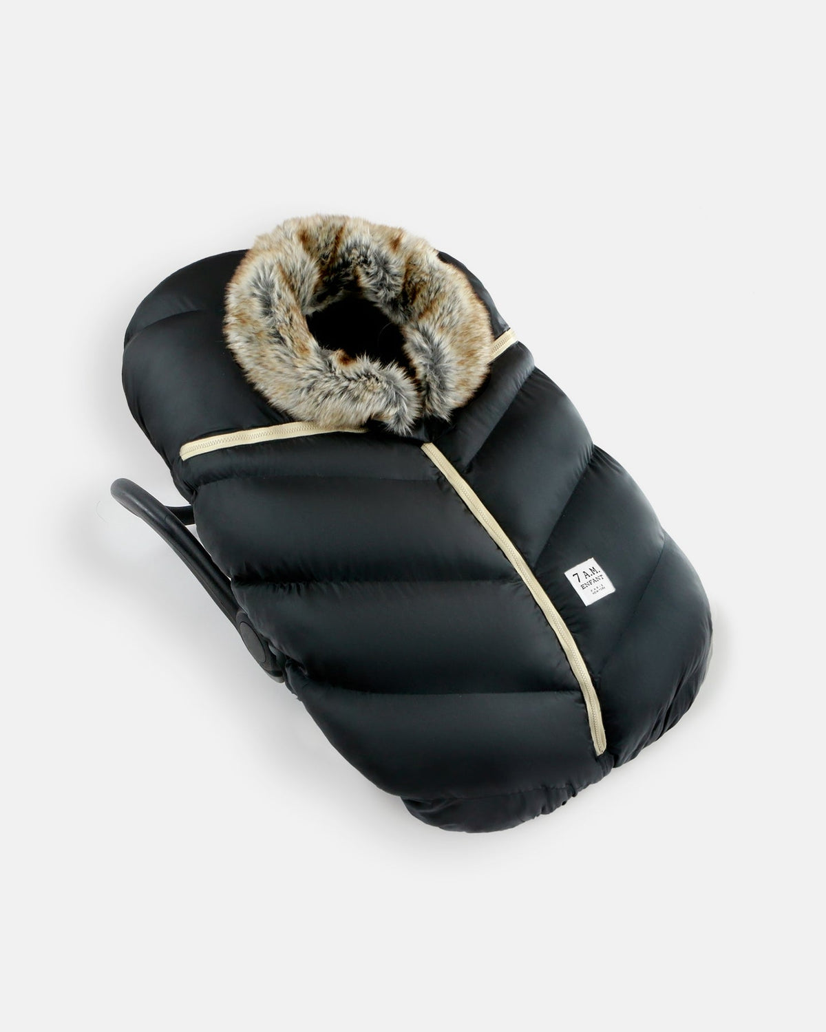 Car Seat Cocoon Tundra - Black Faux Fur by 7AM Enfant Gear 7AM Enfant