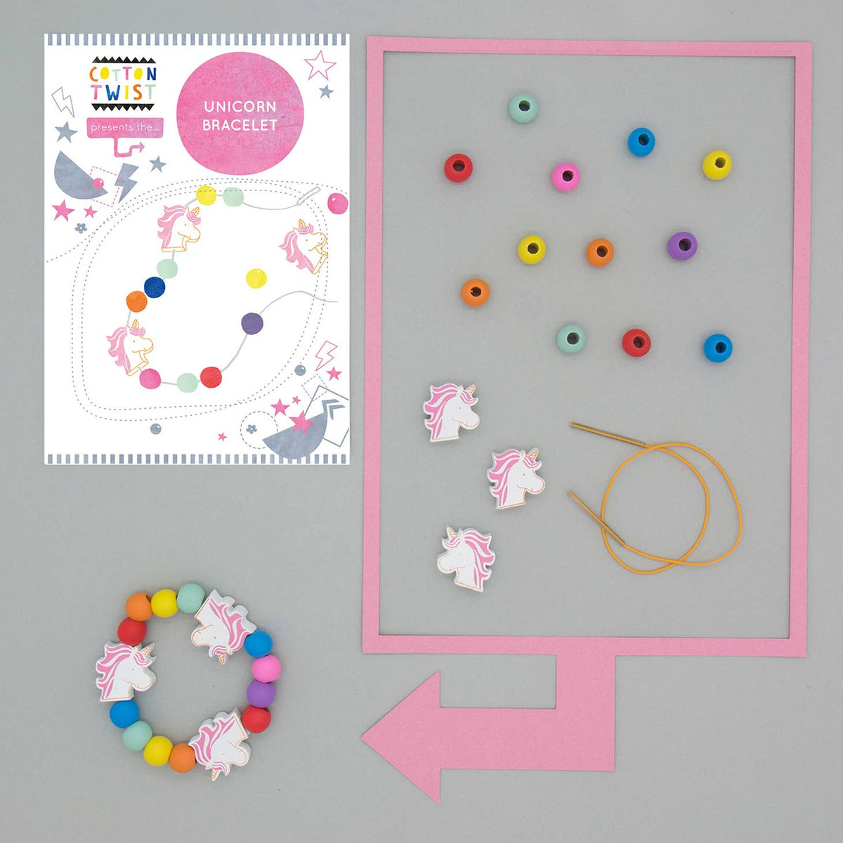 Make Your Own Unicorn Bracelet Kit by Cotton Twist Toys Cotton Twist