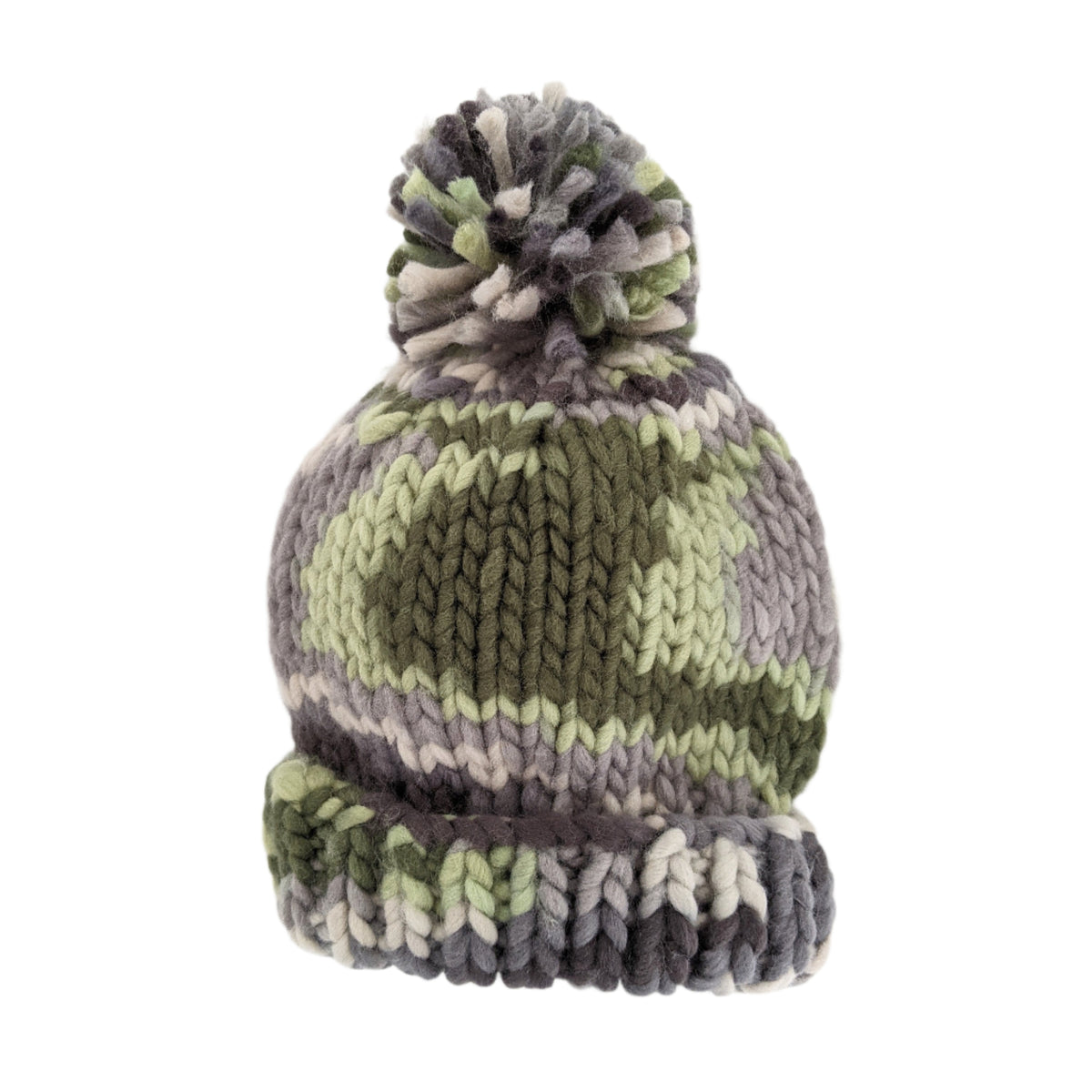 Camouflage Army Green Knit Beanie Hat by Huggalugs Accessories Huggalugs