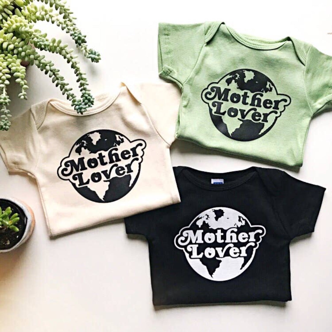 Mother Lover Baby Bodysuit - Natural by Savage Seeds Apparel Savage Seeds