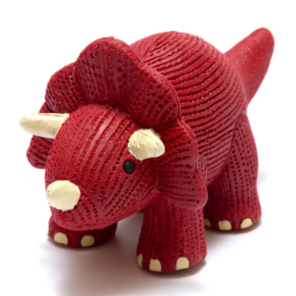 Natural Rubber Triceratops Bath Toy and Teether by Best Years Toys Best Years