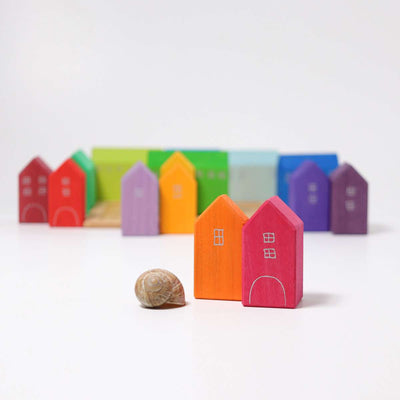 Houses Wooden Block Set by Grimm's Toys Grimm's   