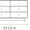 Sparrow 6 Drawer Dresser - Birch / White by Oeuf Furniture Oeuf