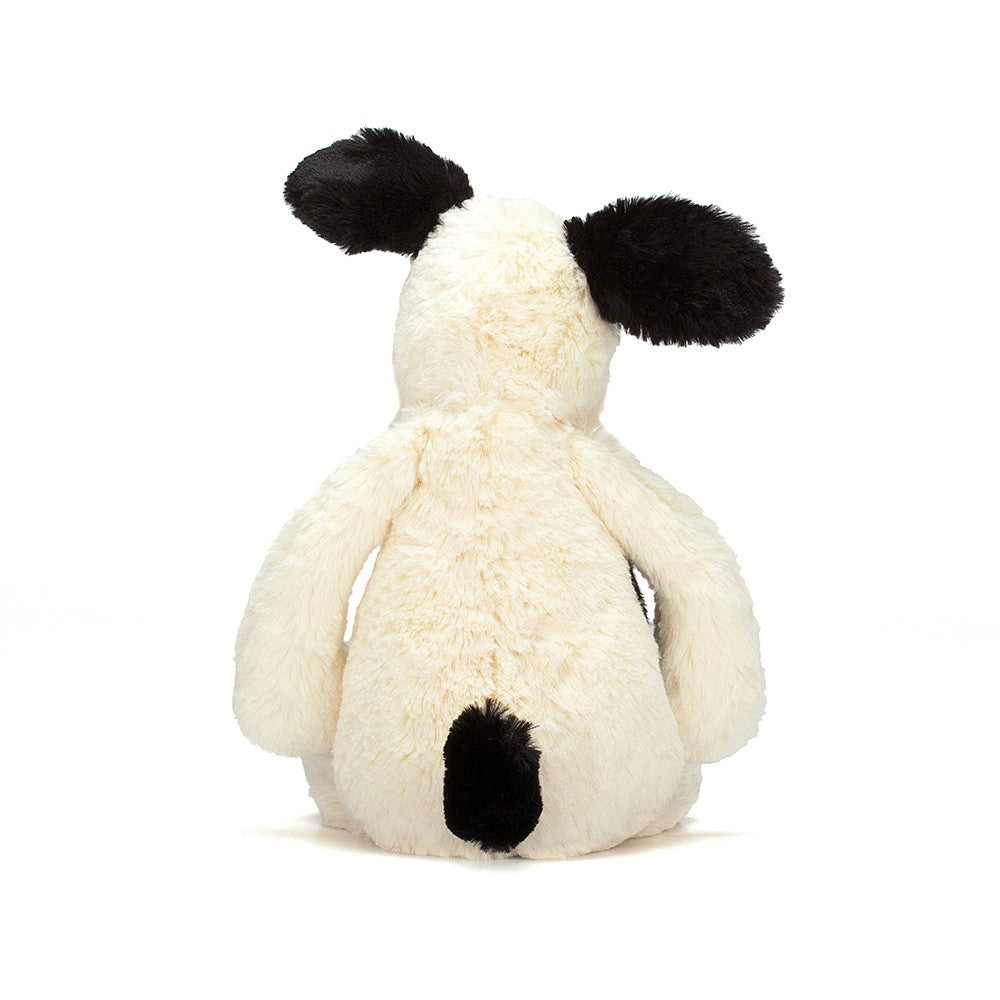 Bashful Black + Cream Puppy - Medium 12 Inch by Jellycat Toys Jellycat