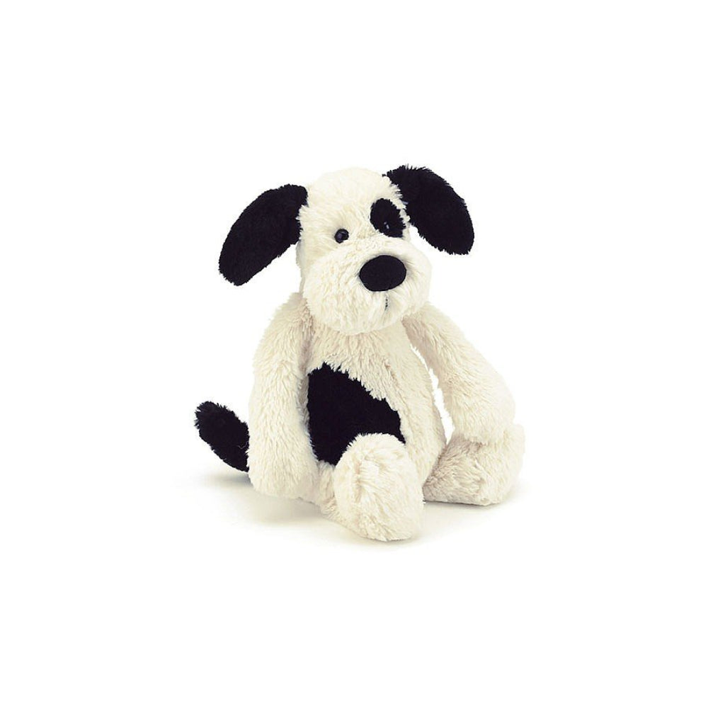 Bashful Black + Cream Puppy - Small 7 Inch by Jellycat Toys Jellycat