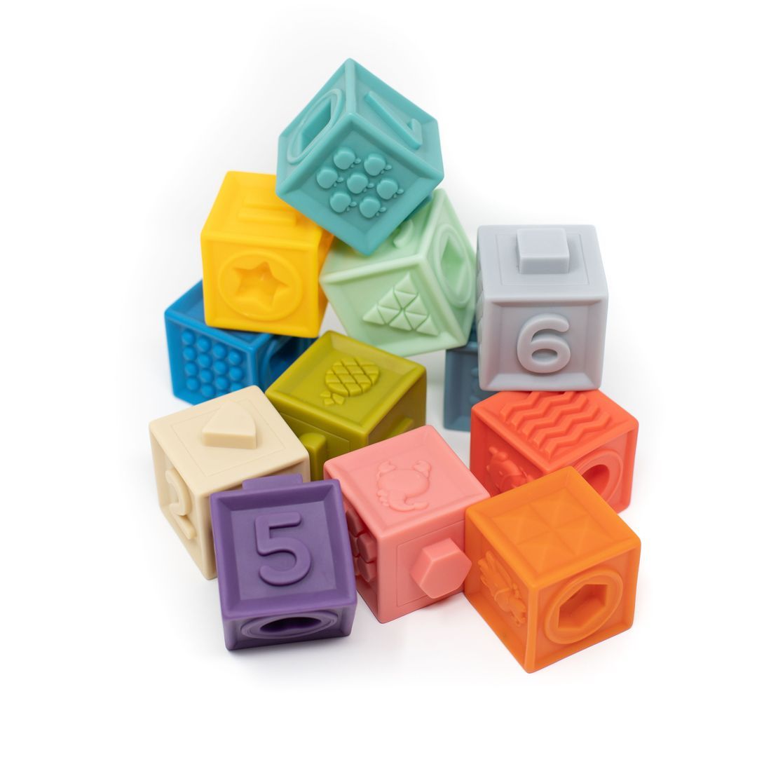 Silicone Building Blocks - Primary by Three Hearts Toys Three Hearts