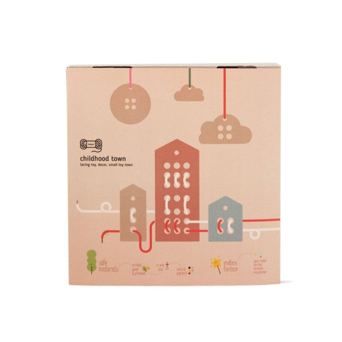 Wooden Lacing Toy Set - Pastel Colors by Babai Toys BABAI