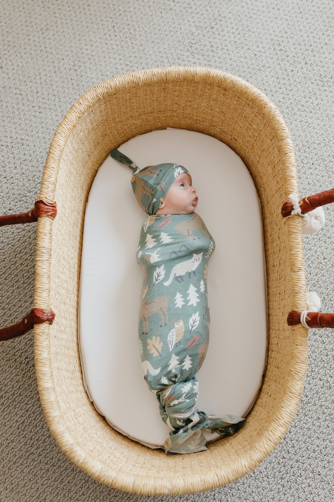 Knit Swaddle Blanket - Atwood by Copper Pearl Bedding Copper Pearl