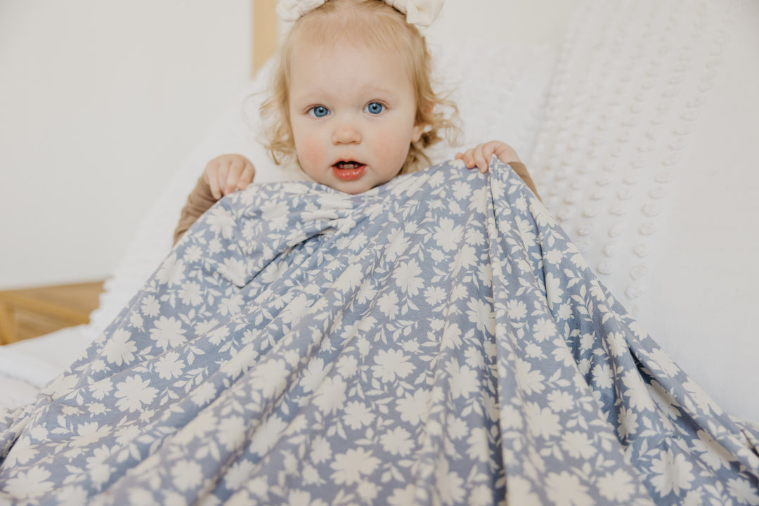 Knit Swaddle Blanket - Lacie by Copper Pearl Bedding Copper Pearl