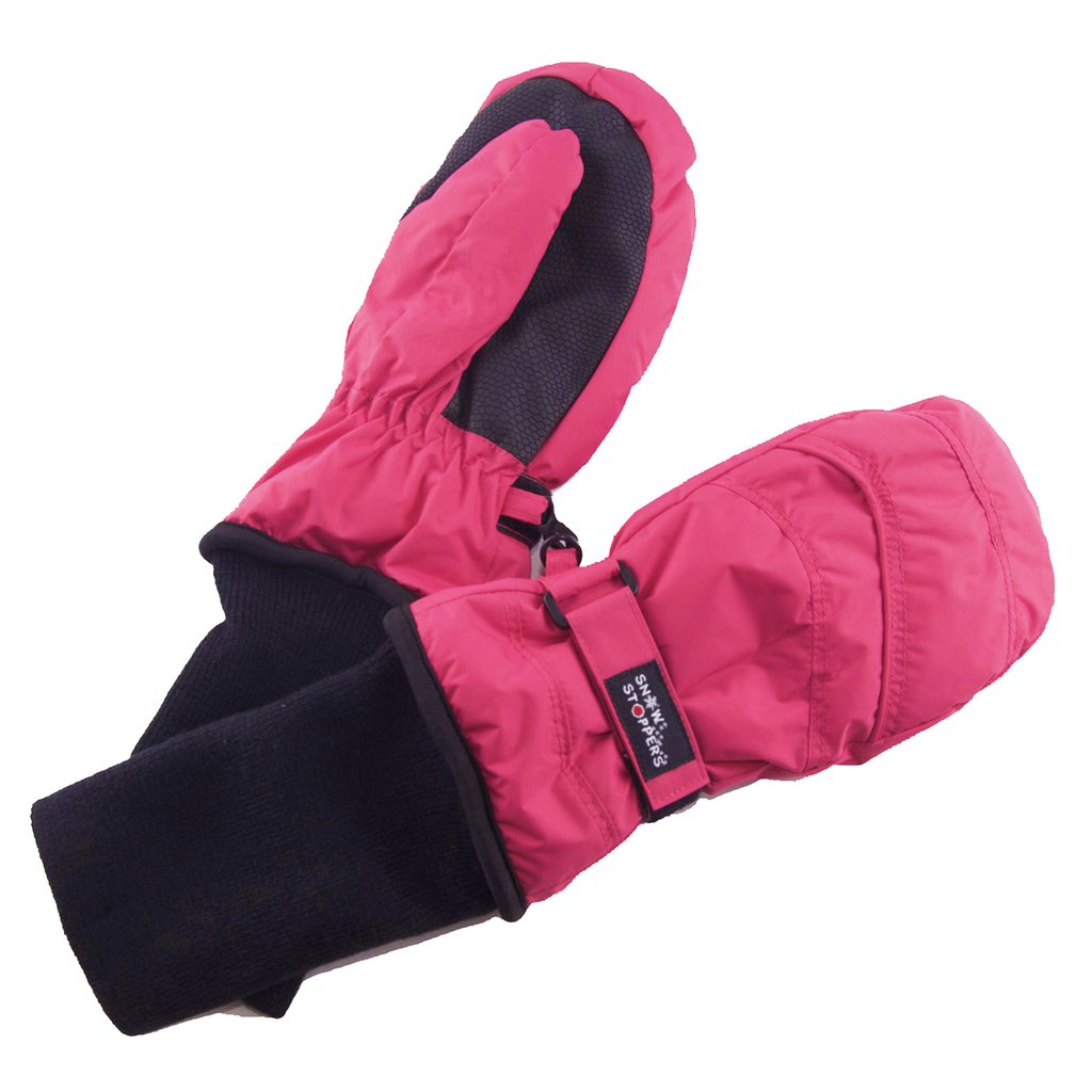 Waterproof Stay-On Mittens - Fuchsia by SnowStoppers Accessories SnowStoppers