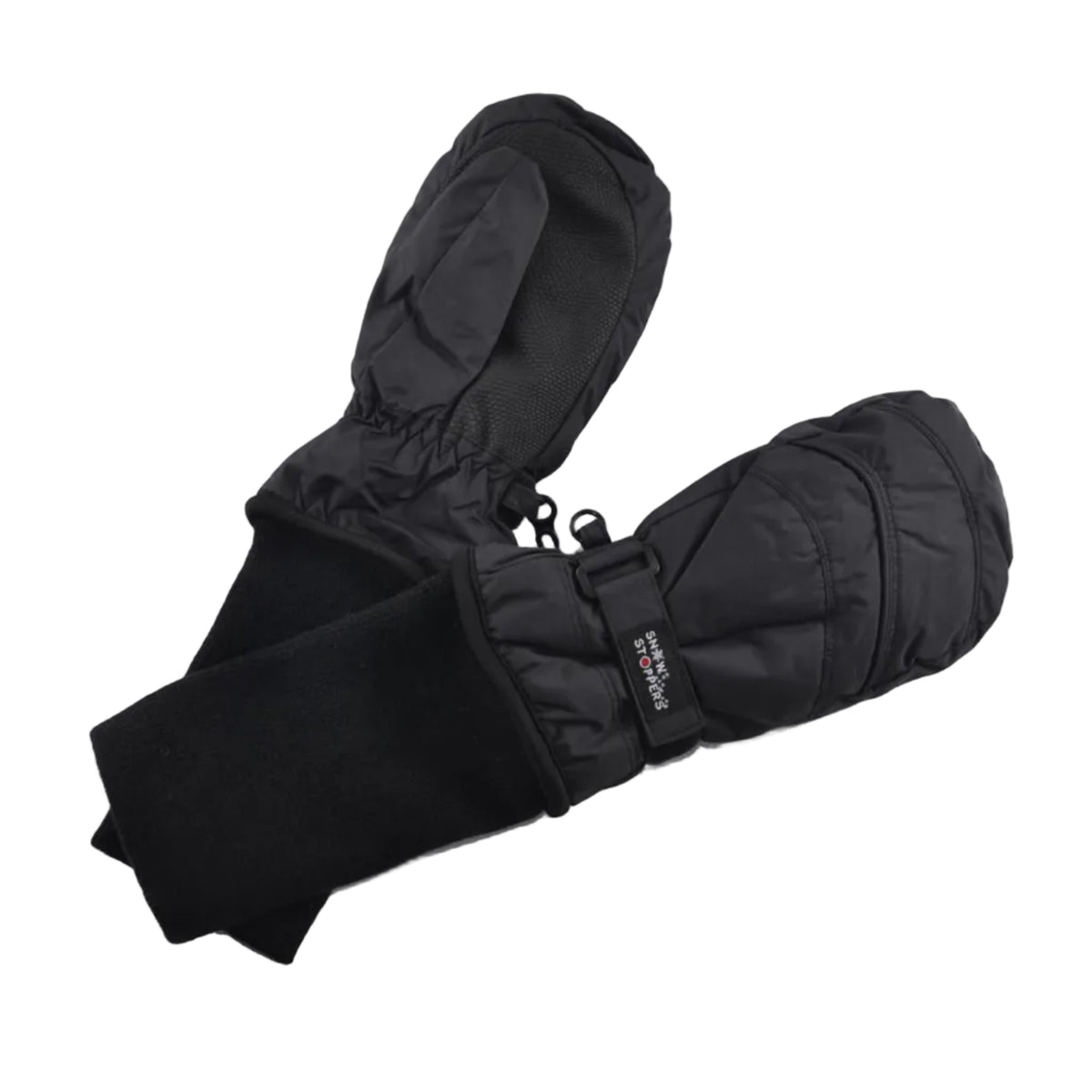 Waterproof Stay-On Mittens - Black by SnowStoppers Accessories SnowStoppers
