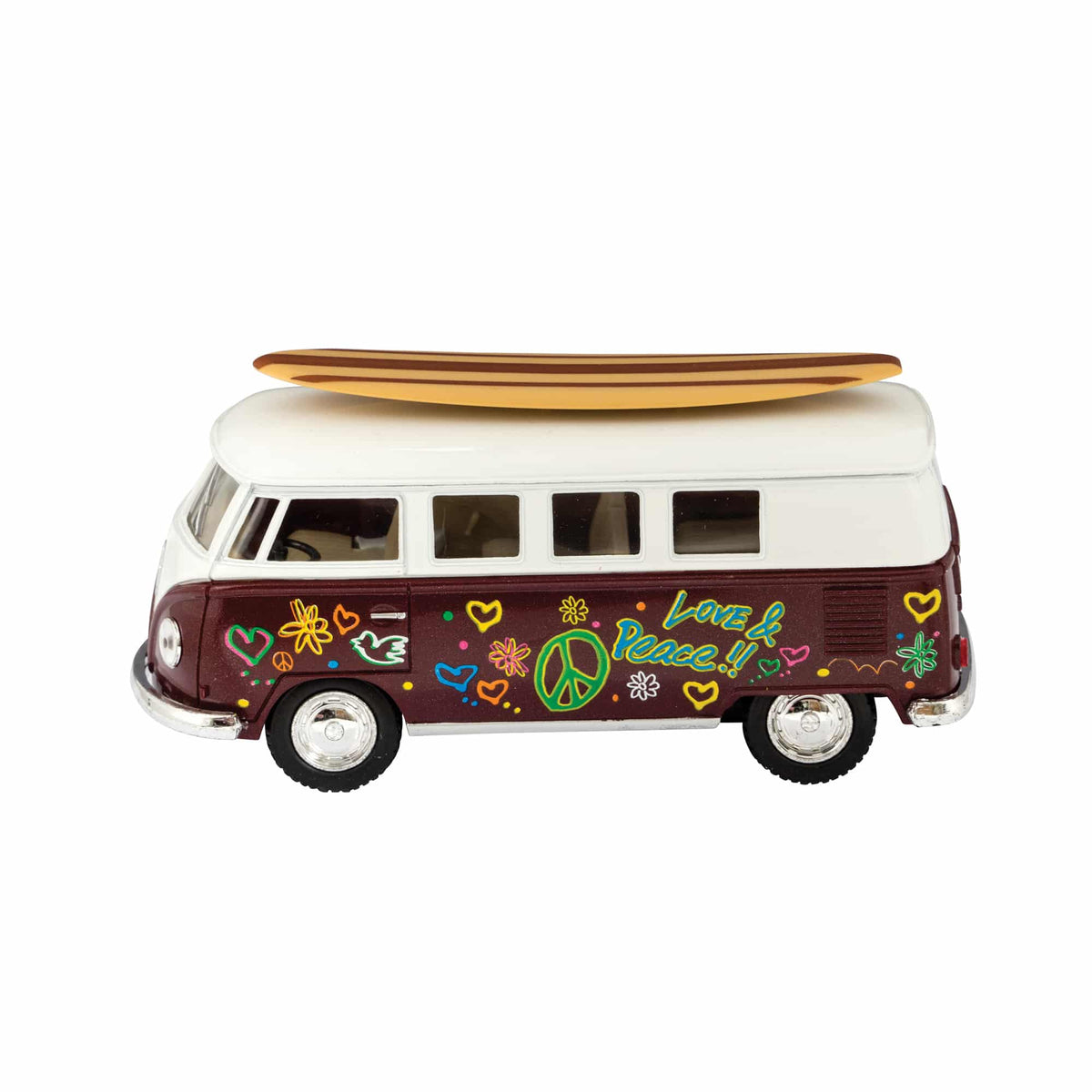 Diecast 1962 VW Bus With Surfboard by Schylling Toys Schylling