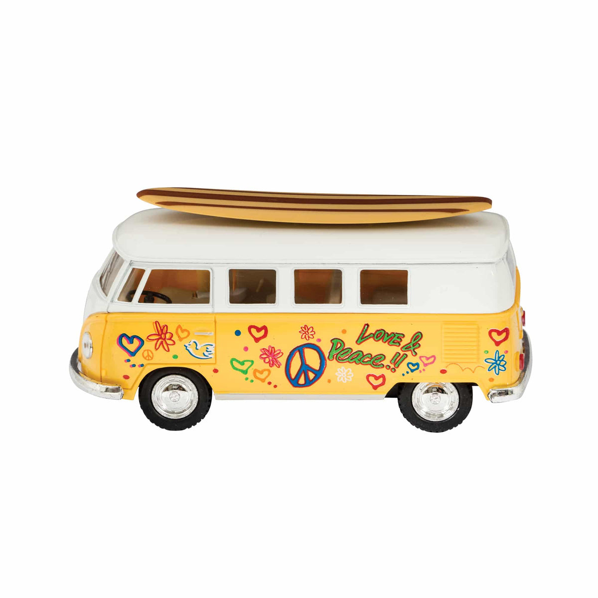 Diecast 1962 VW Bus With Surfboard by Schylling Toys Schylling