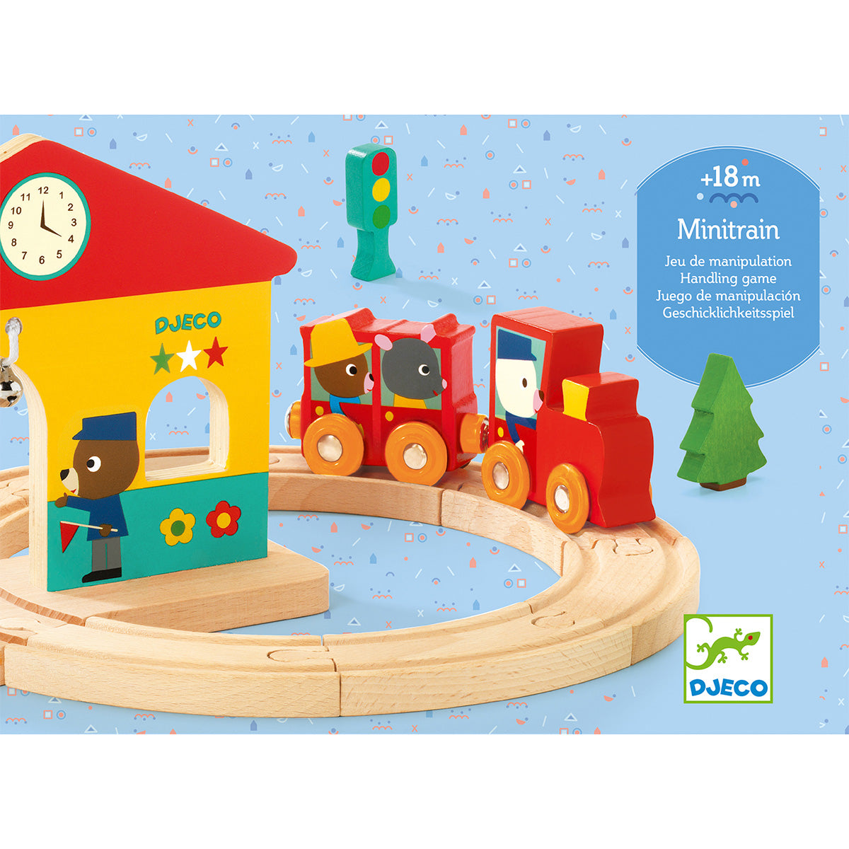 Minitrain Wooden Train Set by Djeco Toys Djeco