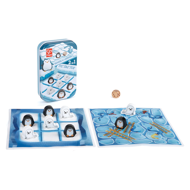 2 in 1 - Tic Tac Toe / Snakes & Ladders Games by Hape Toys Hape   