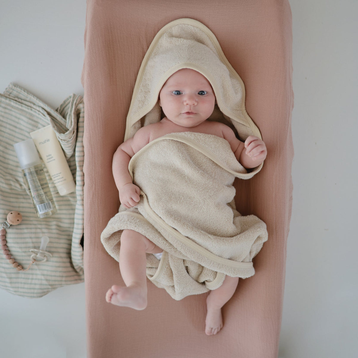Extra Soft Changing Pad Cover - Natural by Mushie & Co Bath + Potty Mushie & Co