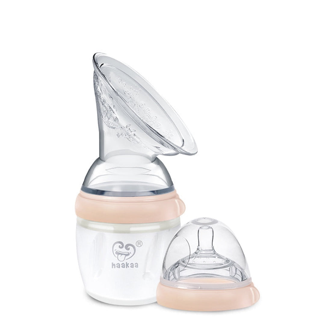 Generation 3 Silicone Breast Pump - Peach 8 oz by Haakaa Nursing + Feeding Haakaa