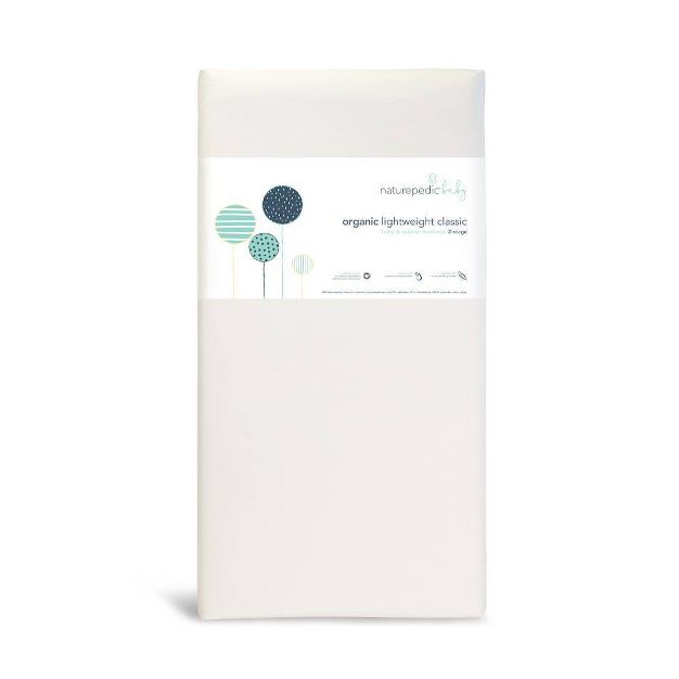 Lightweight Organic Cotton Classic Seamless 2-Stage Crib Mattress by Naturepedic Furniture Naturepedic