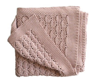 Organic Heritage Knit Baby Blanket - Blossom by Alimrose