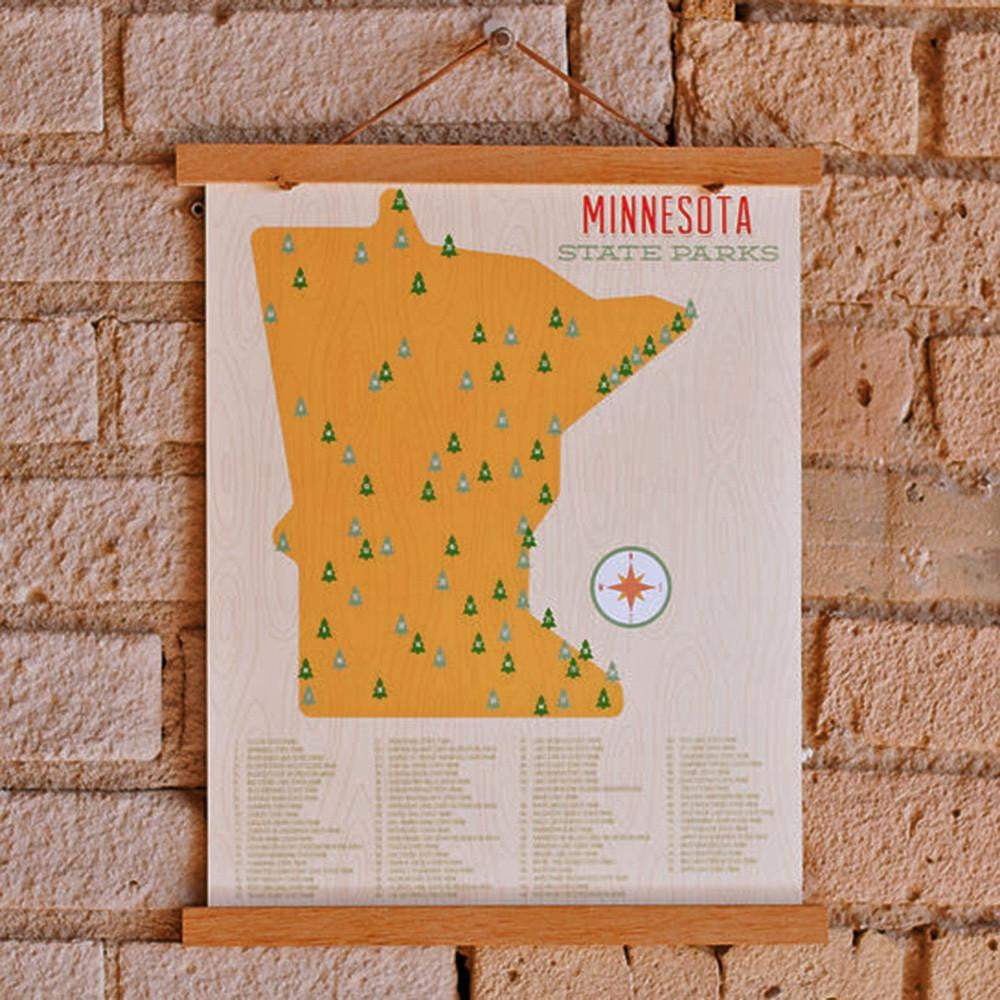 Minnesota State Parks Map Art Print by Sweetpea & Co Decor Sweetpea + Co