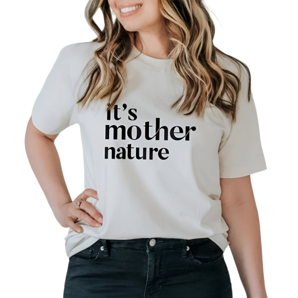 Mother Nature T-Shirt Crewneck - Natural by Gladfolk Apparel Gladfolk