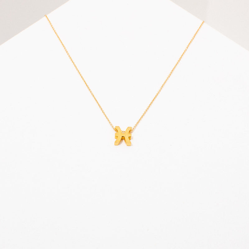 Zodiac Necklace - 24K Gold Plated by Larissa Loden Accessories Larissa Loden Pisces  