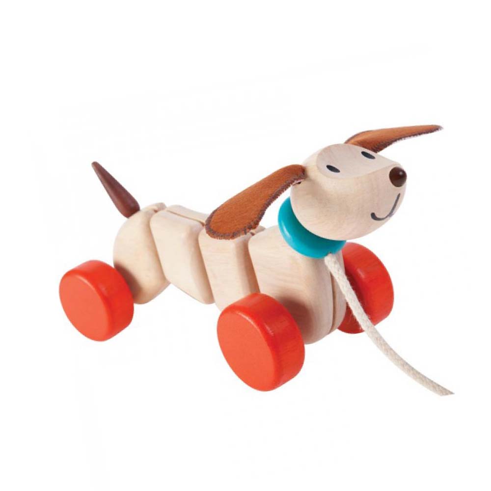 Happy Puppy Pull Toy by Plan Toys Toys Plan Toys