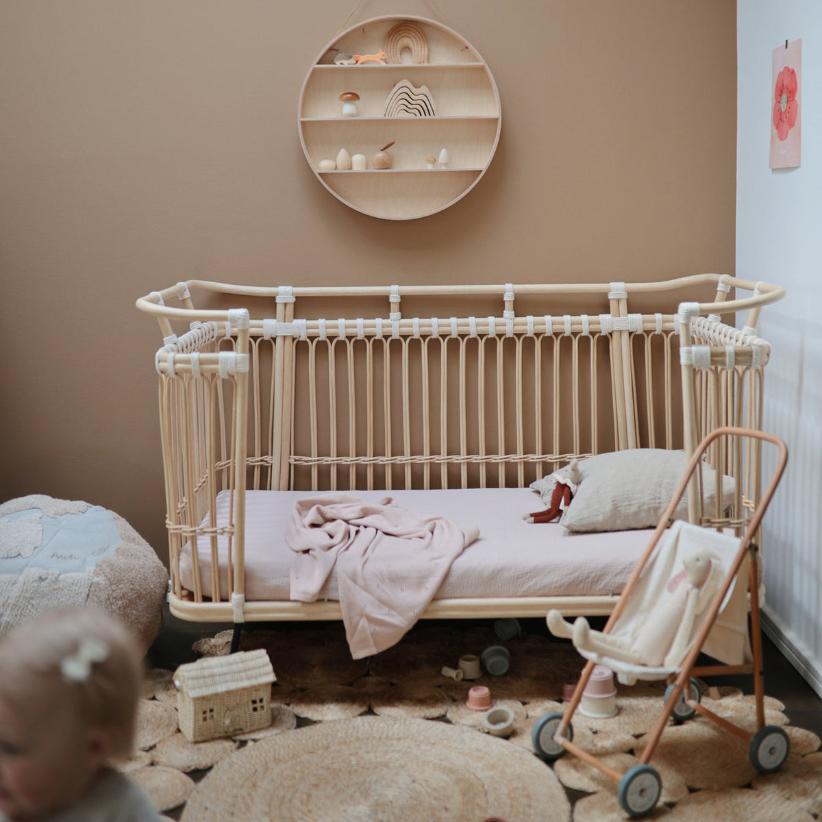Extra Soft Muslin Crib Sheet - Blush by Mushie & Co Bedding Mushie & Co