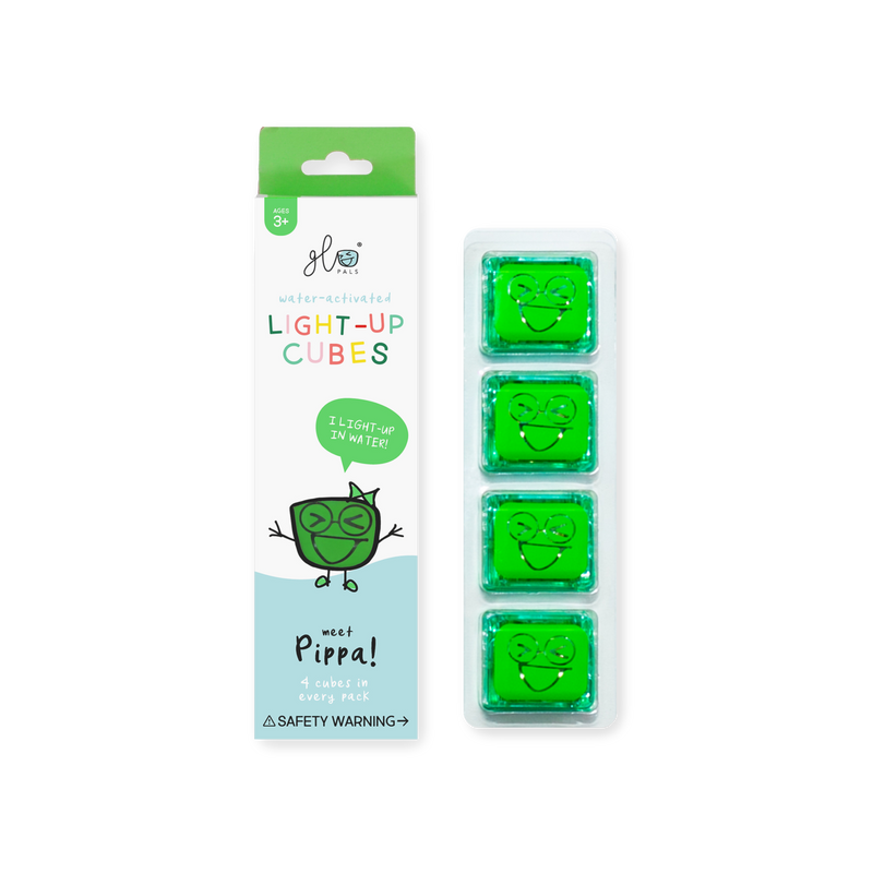 Light Up Cubes Set of 4 by Glo Pals Toys Glo Pals Green  