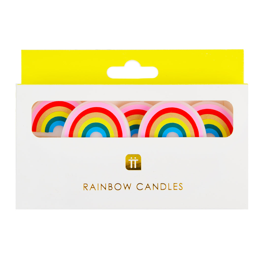 Rainbow Candles 5 Pack by Talking Tables Paper Goods + Party Supplies Talking Tables