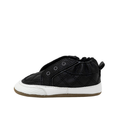 Stylish Steve Soft Soles - Black Quilted by Robeez FINAL SALE