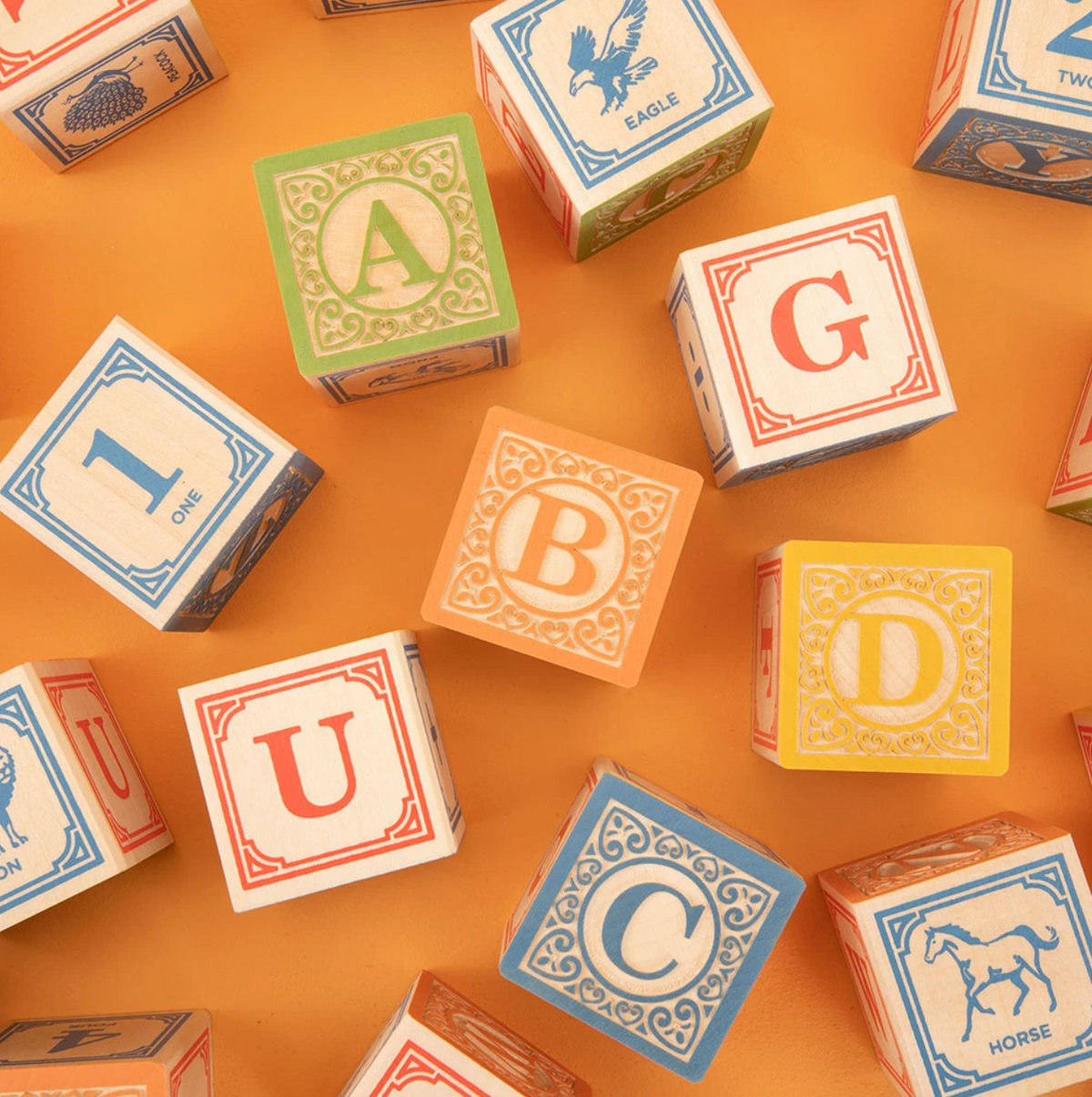 English Wooden ABC Blocks by Uncle Goose Toys Uncle Goose