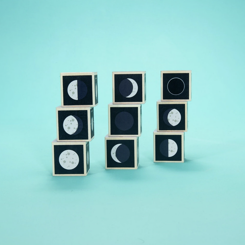 Moon Phase Wooden Blocks by Uncle Goose Toys Uncle Goose   