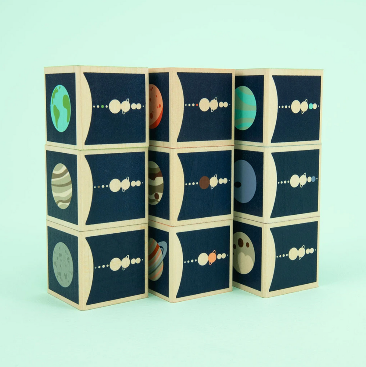 Planet Wooden Blocks by Uncle Goose Toys Uncle Goose