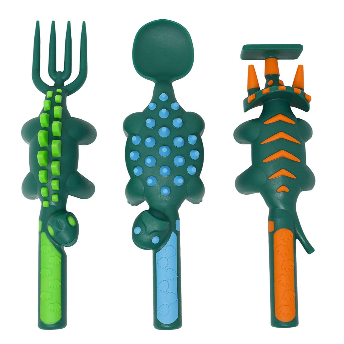 Dino Eating Utensils - Set of 3 Nursing + Feeding Constructive Eating