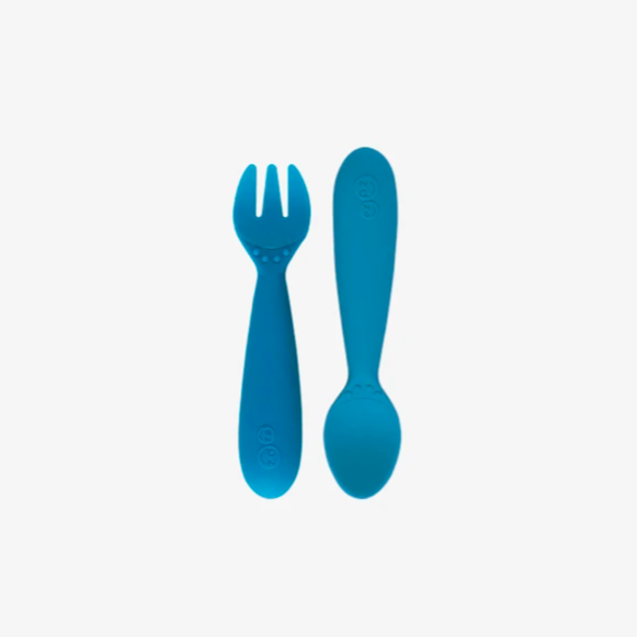 Mini Utensils by EZPZ Nursing + Feeding EZPZ Blue
