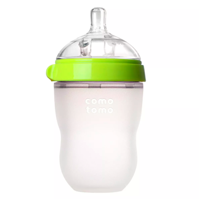 Comotomo Natural Feel Baby Bottle - Green 8 Oz Nursing + Feeding Comotomo