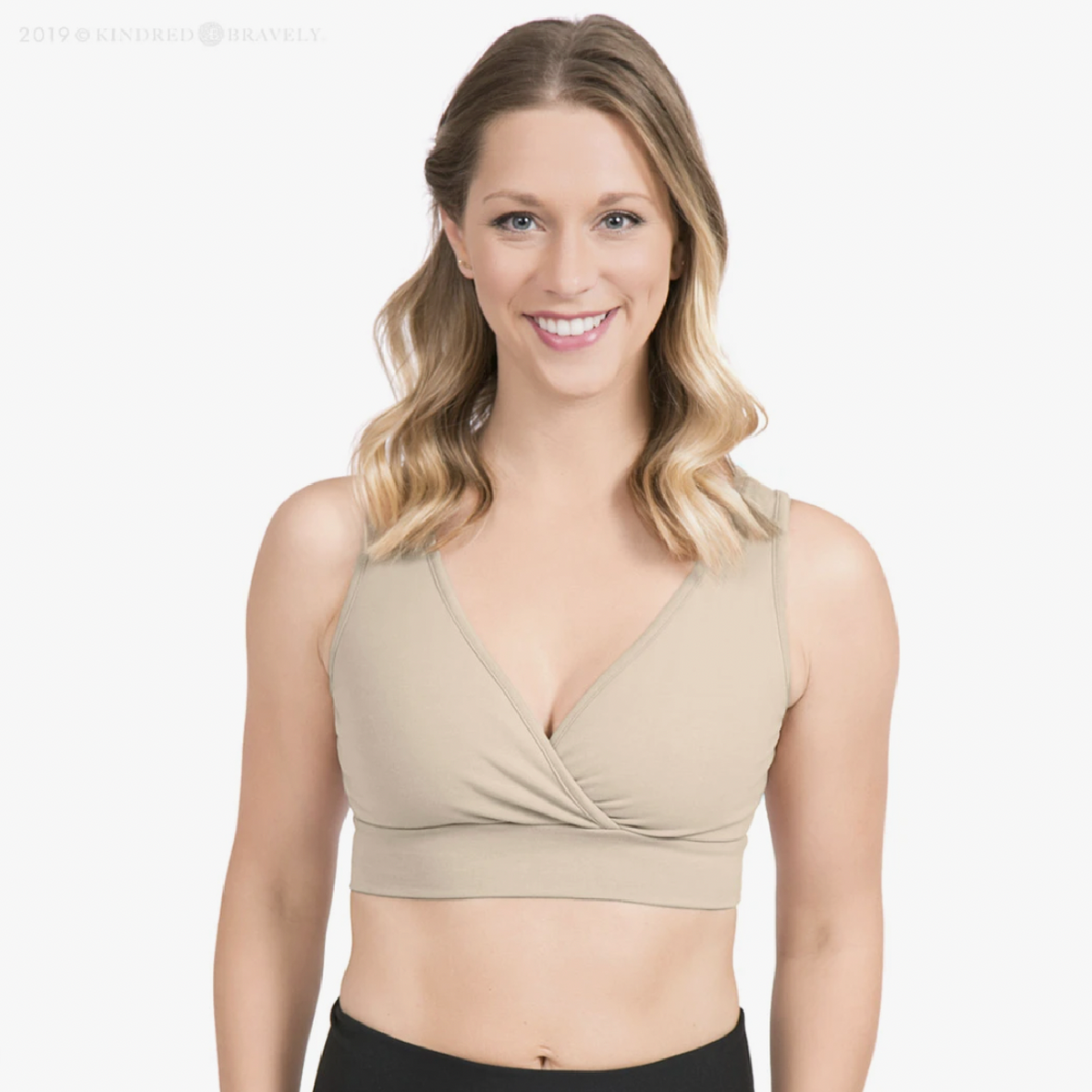 Extra Soft Organic Cotton Wireless Nursing & Maternity Bra - Beige by Kindred Bravely Nursing + Feeding Kindred Bravely