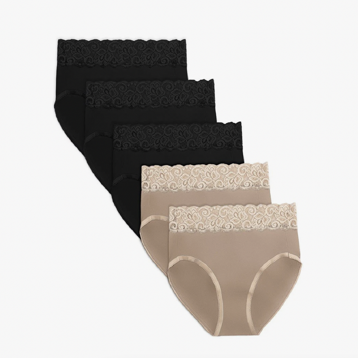 High-Waisted Postpartum Recovery Panties (5 Pack) - Assorted Neutrals by Kindred Bravely Apparel Kindred Bravely