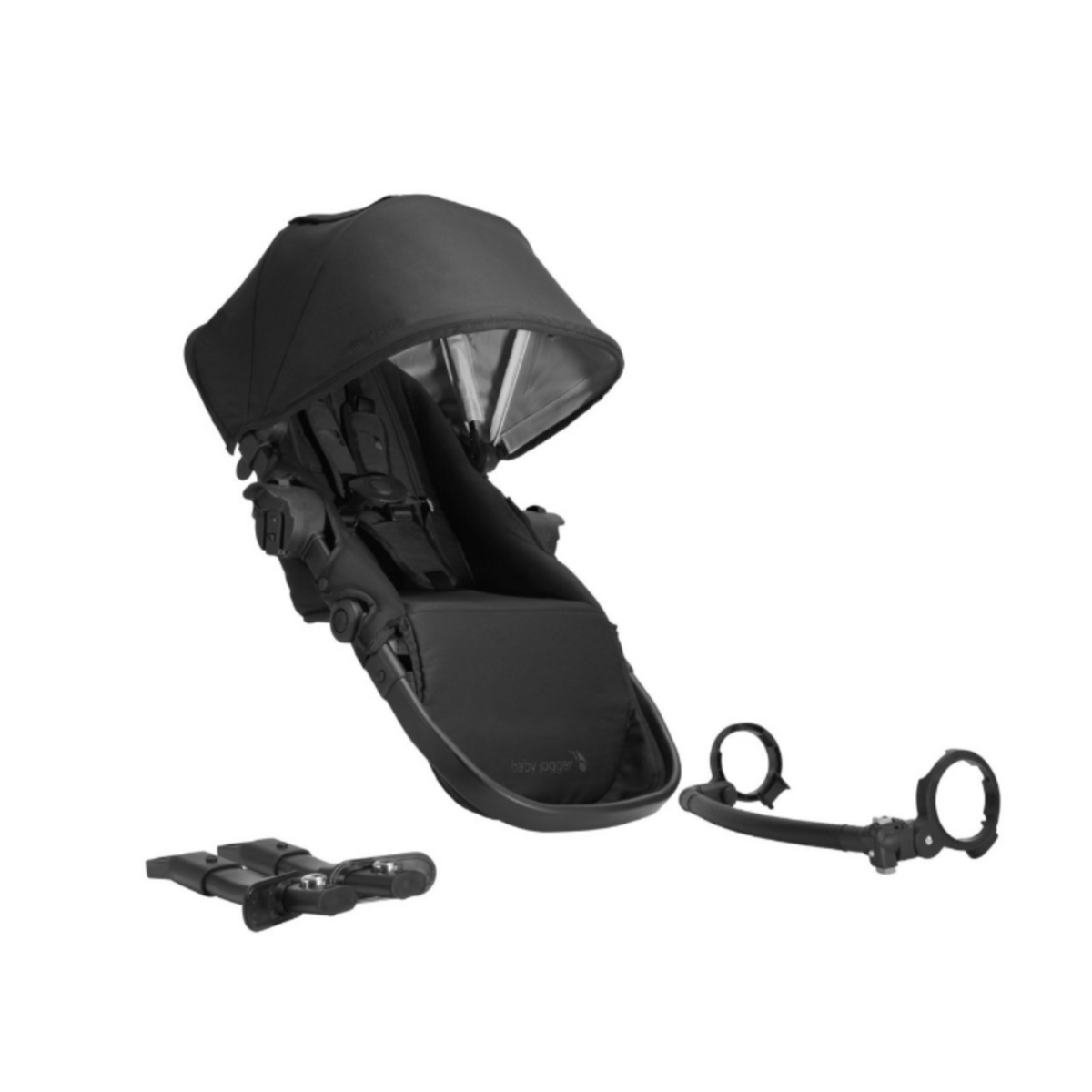 City Select 2 with Tencel Second Seat Kit by Baby Jogger Gear Baby Jogger Lunar Black