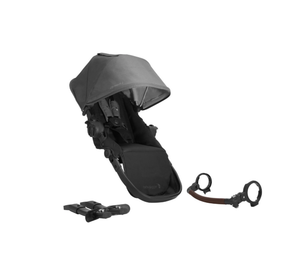 City Select 2 with Tencel Second Seat Kit by Baby Jogger Gear Baby Jogger Harbor Grey
