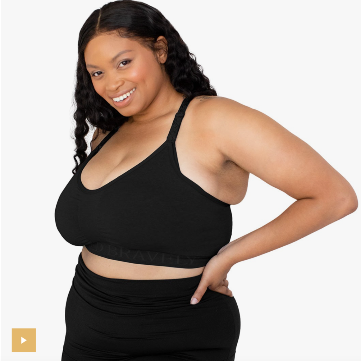 Sublime Support Nursing & Maternity Sports Bra - Black by Kindred Bravely Nursing + Feeding Kindred Bravely
