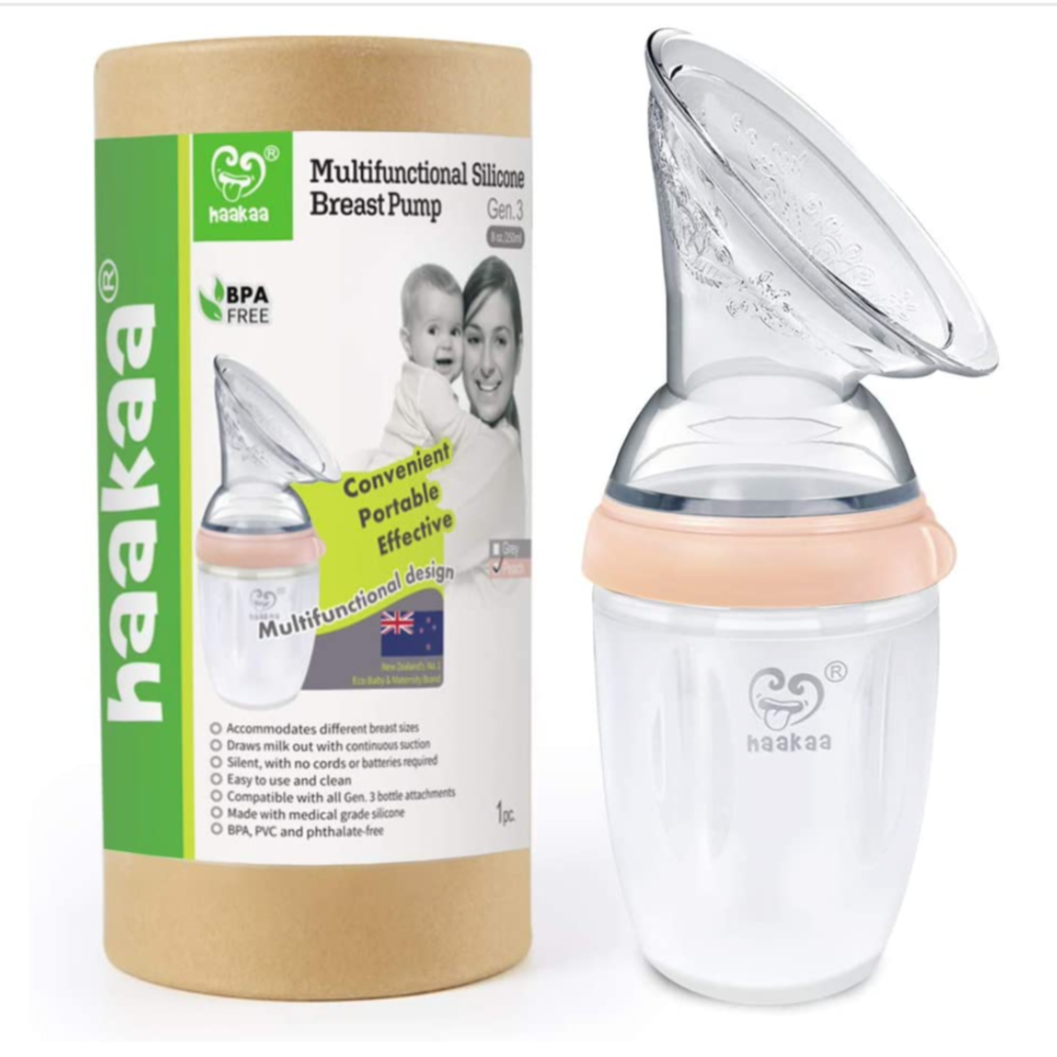 Generation 3 Silicone Breast Pump - Peach 8 oz by Haakaa Nursing + Feeding Haakaa